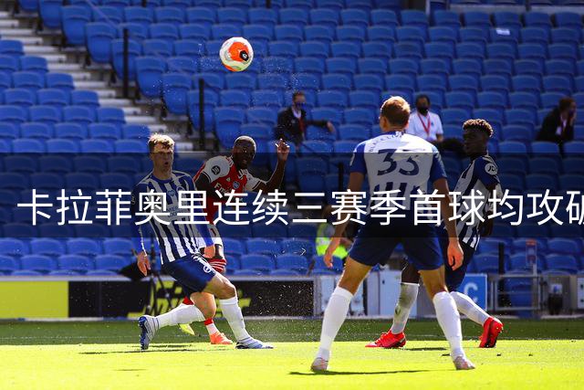 卡拉菲奥里连续三赛季首球均攻破曼市球队大门
